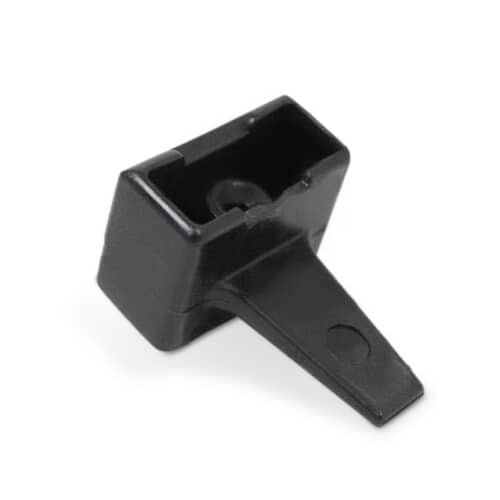 Side view of the Whirlpool WP43-0057 Actuator Switch, highlighting its durable plastic body and the attachment point for easy installation in Whirlpool washing machines.