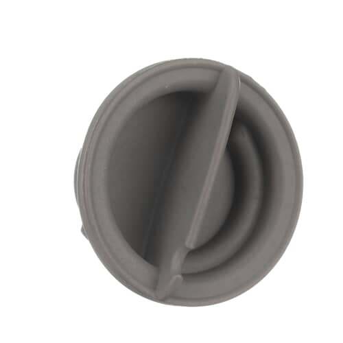 Top-down view of the Whirlpool 8533380 dishwasher dispenser cap.