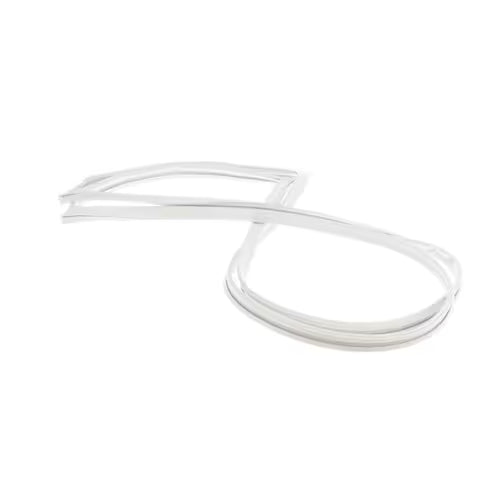 Close-up of 2188404A part number label on refrigerator gasket