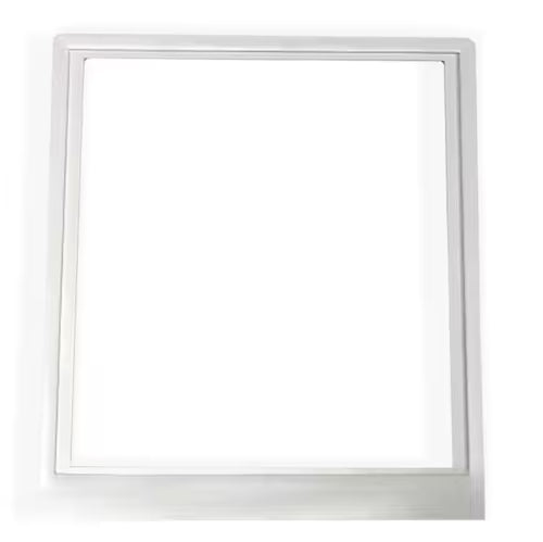 Refrigerator lower crisper drawer cover part 240354602 installed in Frigidaire cabinet