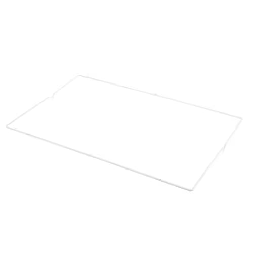 Close-up of Frigidaire part number 240372410 label on shelf frame