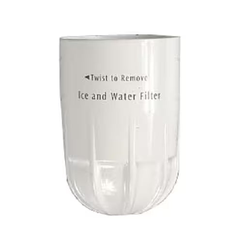 Installation view: filter housing 240434401 mounted in refrigerator filter compartment