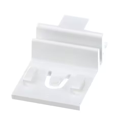 Frigidaire 297049500 clip installed on freezer basket slide rail