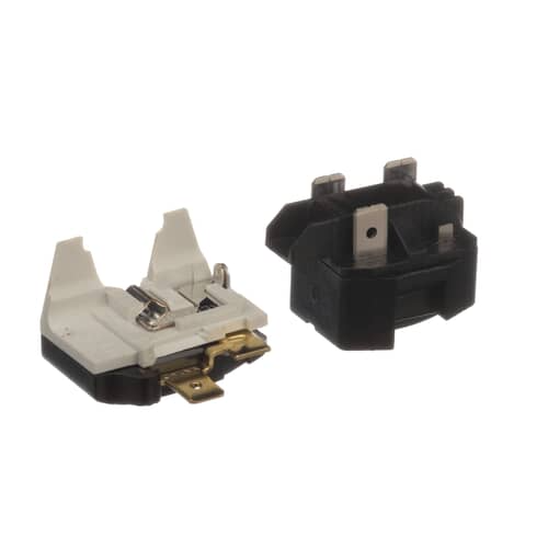 Side view of the Whirlpool 4387913 compressor electrical components.