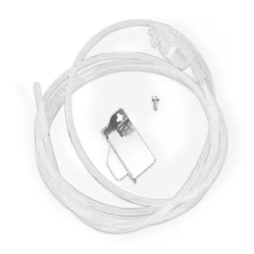 Close-up of part number 8201537 on water line fitting