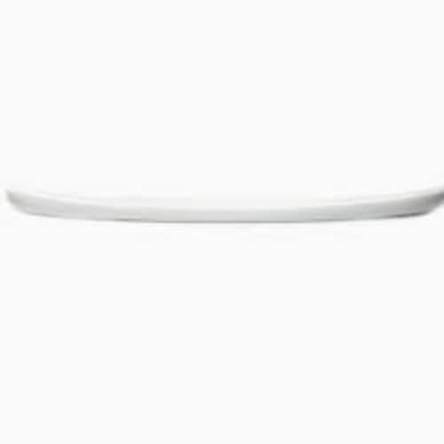 White appliance door handle side profile view