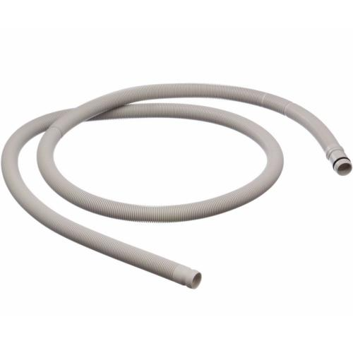 Simple view of the black, corrugated dishwasher drain hose.