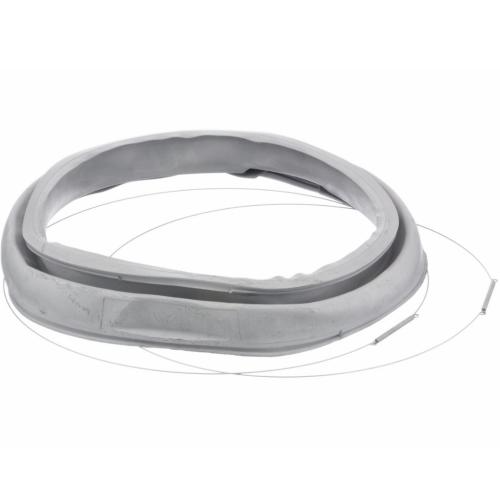 Bosch 00667489 washer door seal kit with retaining wire rings for front-load washing machines.