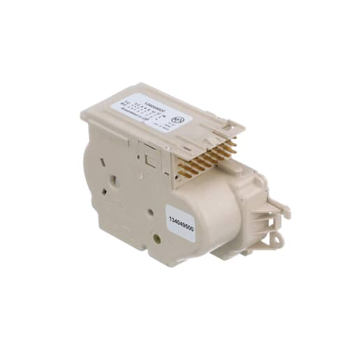 Angled view of the timer showing the shaft for the control knob.