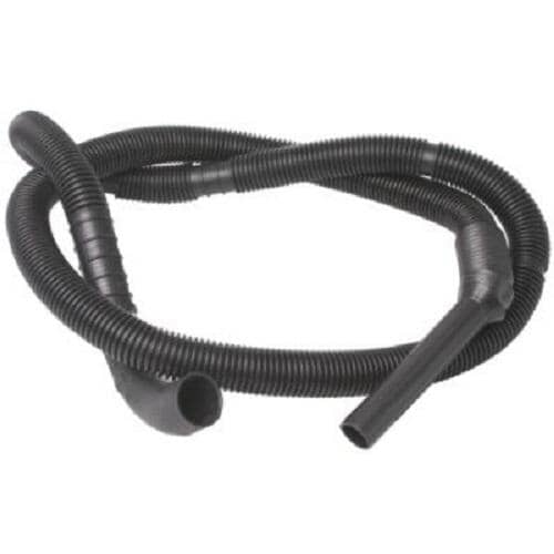 Coiled view of the Electrolux 134592700 washer drain hose with fittings.