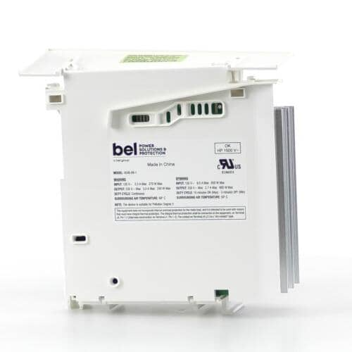 Top view of the light-colored Electrolux 134743500 motor control board with gold terminals.
