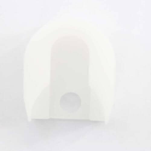 Front view of the Electrolux 218396700 plastic handle mounting block.