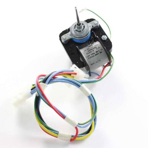 Electrolux 241854301 Refrigerator Evaporator Fan Motor with attached multi-colored wiring harness