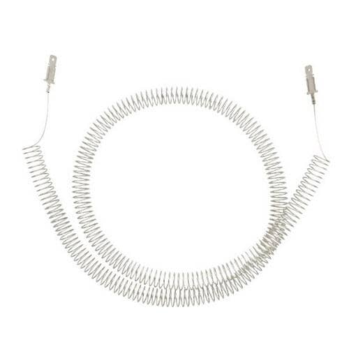 The heating element coiled into a large circular shape, clearly showing the fine wire construction, against a white background.