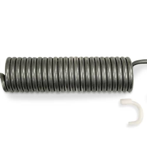 Side view of Electrolux 134144700 suspension spring with metal coil and plastic sleeve.