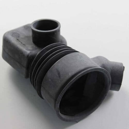 Electrolux 134455900 OEM washer hose connecting coin trap to pump, designed for efficient water drainage and leak prevention.
