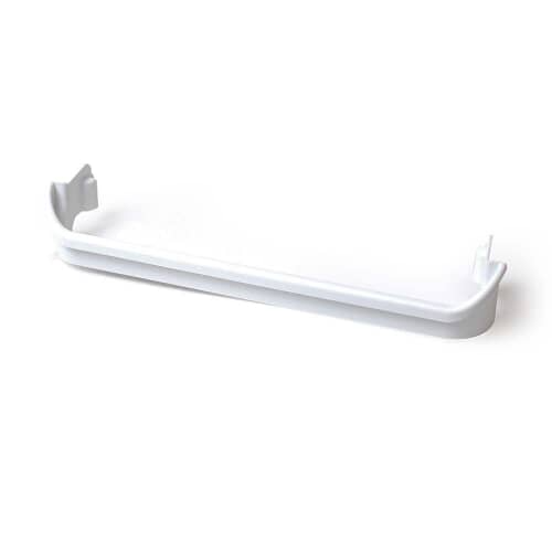 Side view of Electrolux 240535001 OEM refrigerator door bin shelf, designed for reliable bottle and condiment storage.