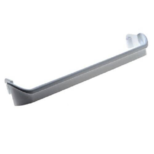 Electrolux 240535001 OEM refrigerator door rack replacement in white durable plastic for secure door storage.