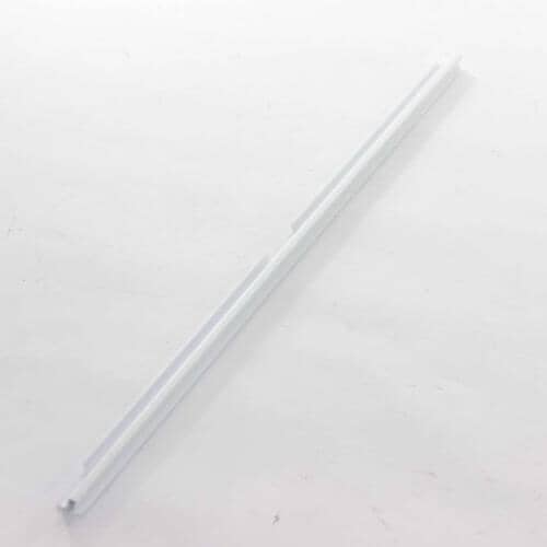 Front view of Electrolux 240561502 OEM refrigerator rear shelf trim in white finish.