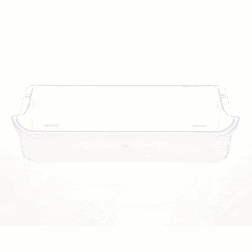 Front view of Electrolux 241505301 refrigerator door bin with wide opening and curved front edge.