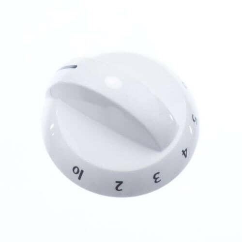 White surface burner control knob 316220000 showing numbered heat settings (1 to 5).