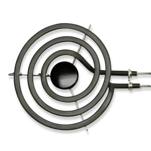 Top view of the Electrolux 318372210 6-inch Range Coil Surface Element showing the heating coil and electrical connectors.