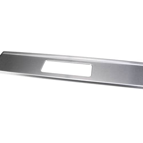 Long view of the Frigidaire 316572406 backguard panel with the centered cutout for the display/clock.