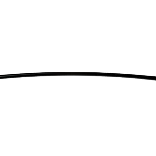 Side profile of the white GE WB15X10003 range oven door handle.