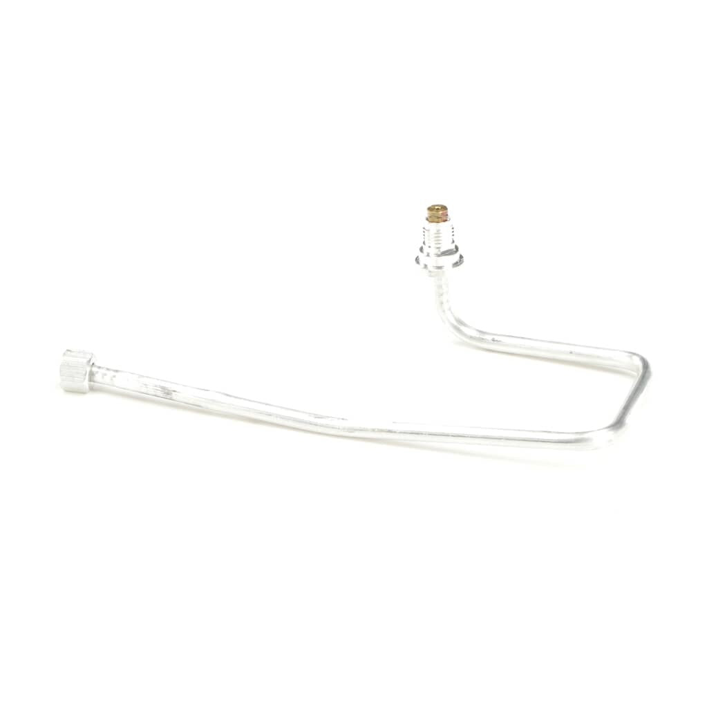 Top view of GE WB28K10189 Front Orifice Holder highlighting the brass connector and corrosion-resistant metal construction.