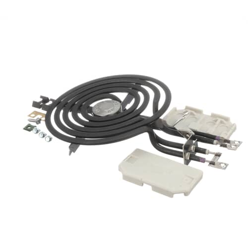 Close-up of the coil element, terminal connections, and insulation parts included in the WB30X342 kit.