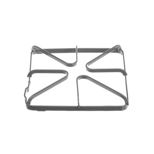 Overhead view of the square grey metal wire cooktop grate WB31K10027.