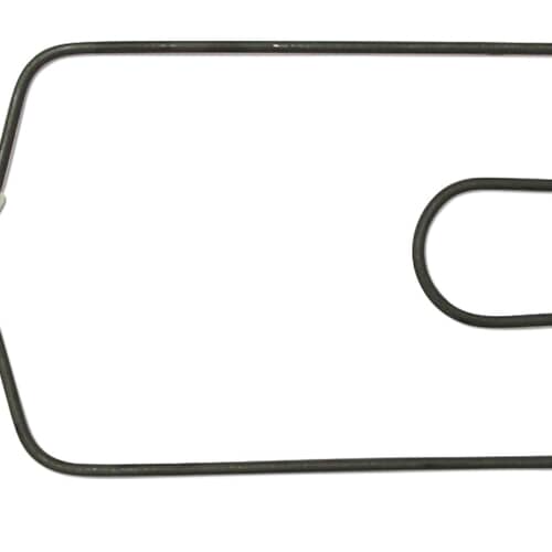 Top-down view of the WB44X196 bake element showing the coil pattern on a blue background.