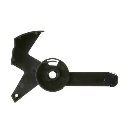 Detailed view of the GE WD16X10011 latch assembly pivot point
