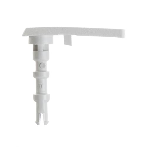 Image showing the white detergent cup shaft assembly and small lever component.