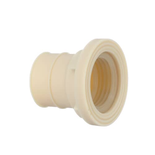 Angled view of WD18X10010 pump connector for GE dishwasher sump assembly