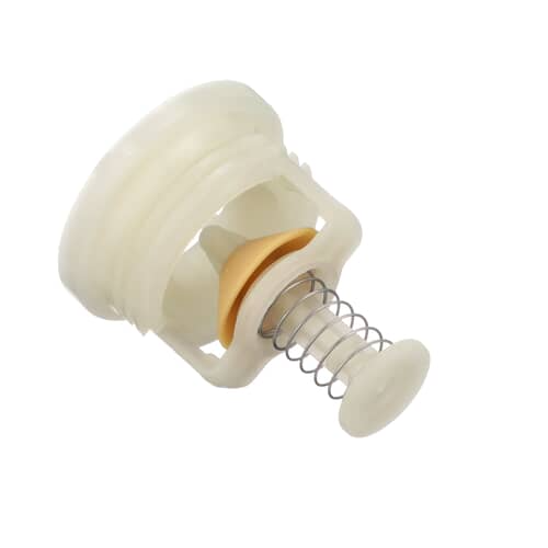 Rear view of the GE WD24X10018 spring-loaded plastic assembly