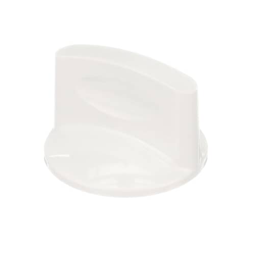 Angled view of the white washer selector knob.