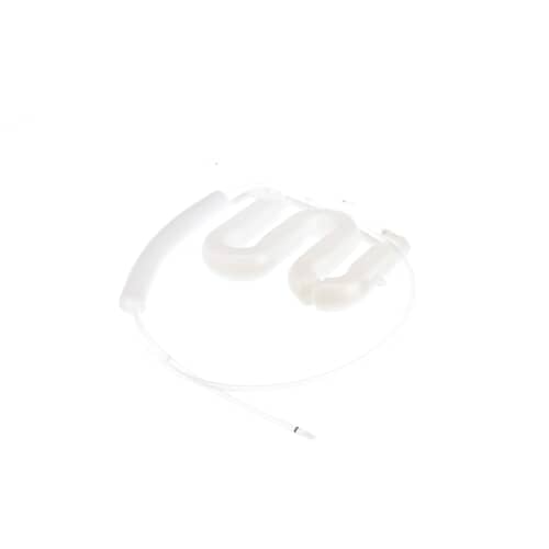 Detail shot of the molded plastic water path component showing the clear, serpentine tubing structure.