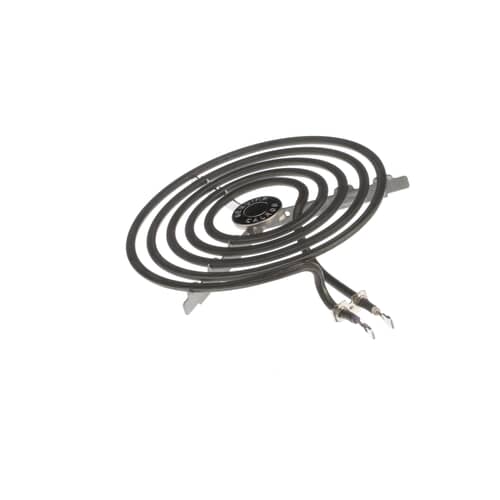 Close-up view of the GE WB30T10074 Surface Element highlighting the coil and connectors for efficient cooking performance.