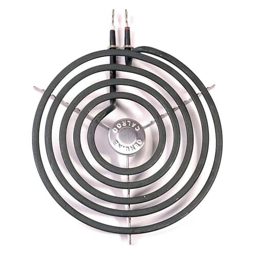 Top view of the GE WB30T10074 Surface Element showing the coil structure and electrical connectors for installation.