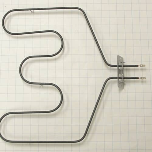 Rear view of the bake element showing the male spade terminals.