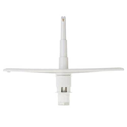 GE WD22X154 OEM dishwasher spray arm assembly with center mount connector and durable plastic body.