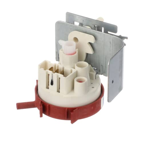 Front view of GE WH12X10476 washer pressure sensor assembly.