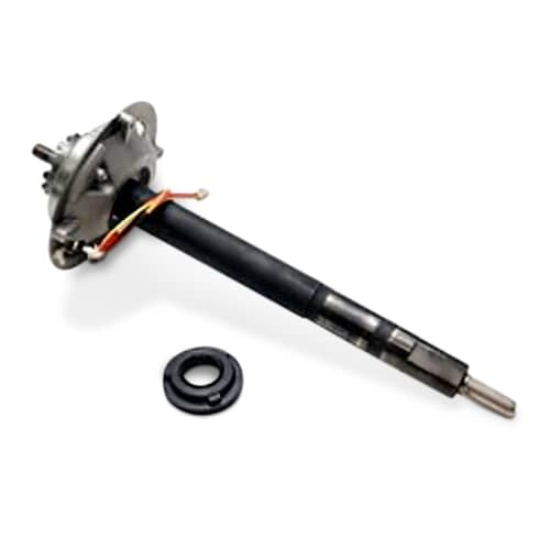 GE WH38X10017 shaft and mode shifter assembly with washer seal, designed for GE top-load washing machines.