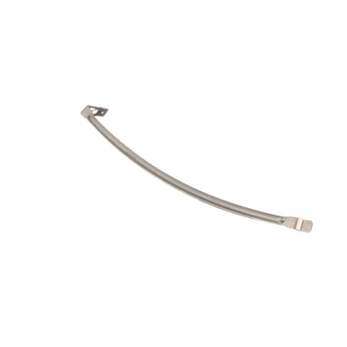 A thin, curved metallic sensor bar, likely the moisture sensor, shown on a white grid background with one end slightly cropped.