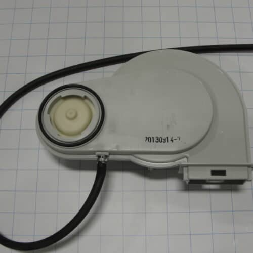Angled view of the LG ABT35083801 assembly showing the mounting tabs and electrical spade connections.
