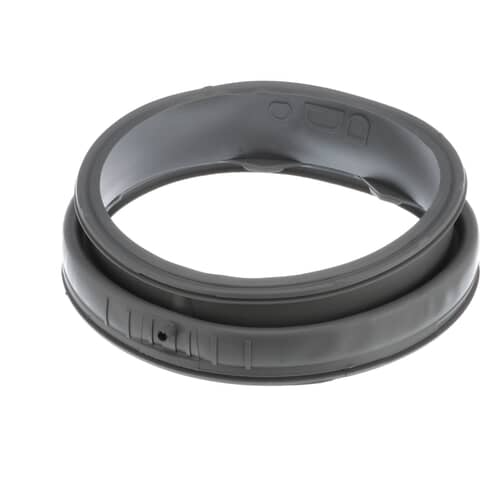 Genuine LG 4986ER0004B front-load washer door boot seal for preventing water leaks and ensuring proper fit.