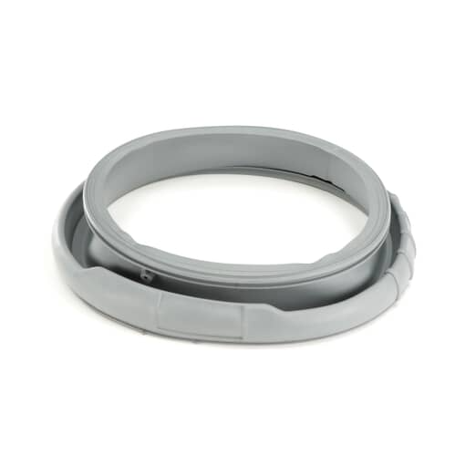 Dark gray EPDM washer door boot seal shown isolated on a white background.
