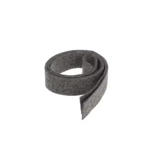 Close-up of felt seal WP314820 and mounting edge behind dryer drum