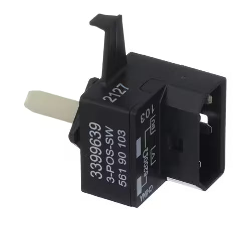 Close-up of terminal lugs on selector switch WP3399639